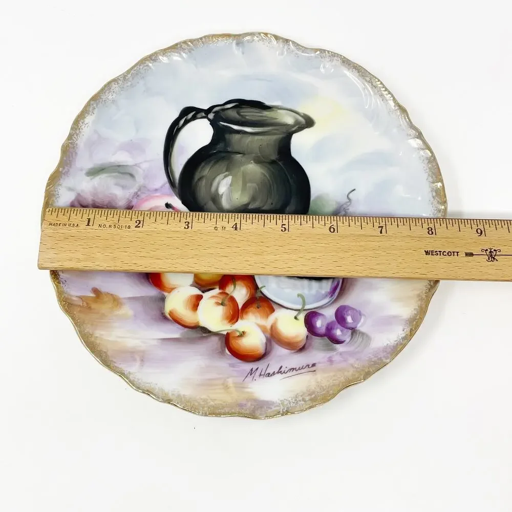 Ucago M. Hashimura Signed Italian Bistro Hand Painted Plate Ceramic Japan MCM‎